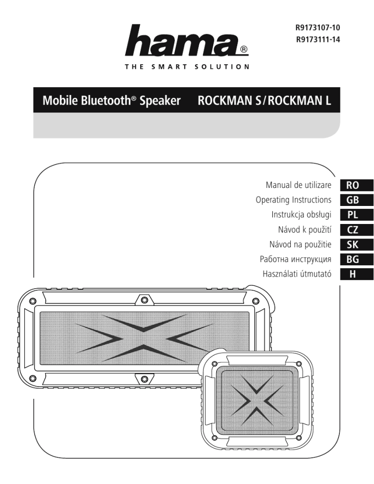 Hama R9173114 Owner's manual Hama R9173114 Owner's manual