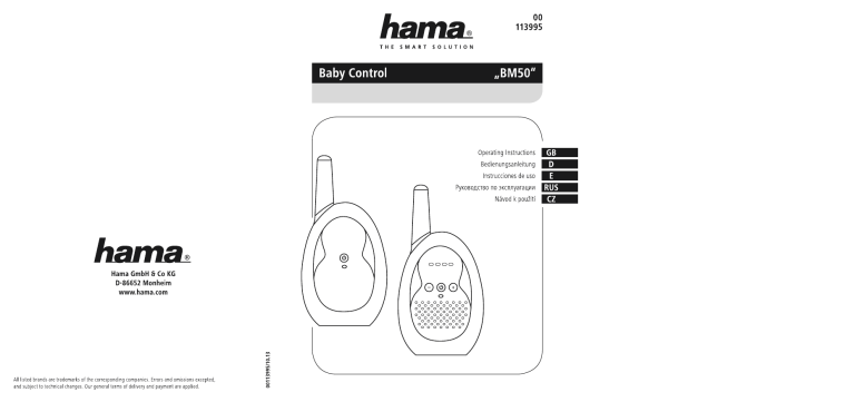 Hama 00113995 Owner's manual Hama 00113995 Owner's manual
