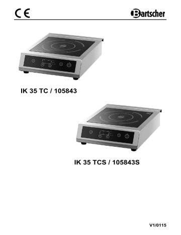 Bartscher 105843 Induction cooker IK 35TC Operating instructions | Manualzz Bartscher 105843 Induction cooker IK 35TC Operating instructions | Manualzz