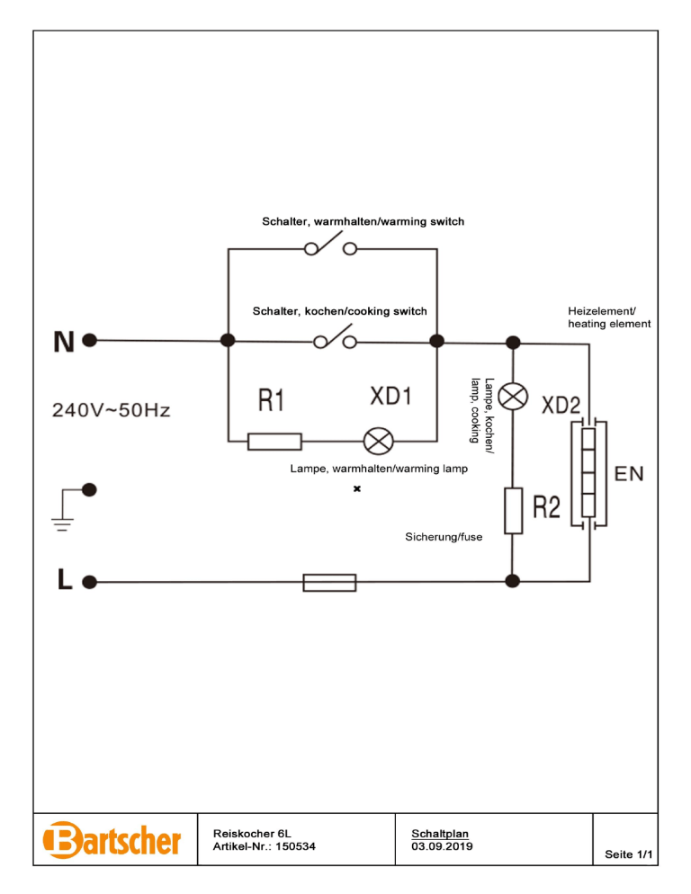 Bartscher 150534 Product information Bartscher 150534 Product information
