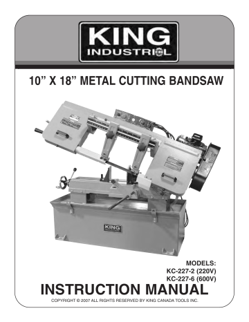 King Canada KC-227-2, KC-227-6 Instruction manual King Canada KC-227-2, KC-227-6 Instruction manual