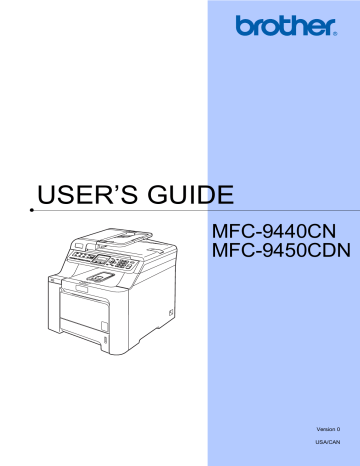 Brother MFC-9450CDN User's Guide | Manualzz Brother MFC-9450CDN User's Guide | Manualzz