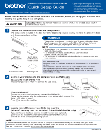 Brother DS-940DW Quick Setup Guide | Manualzz Brother DS-940DW Quick Setup Guide | Manualzz