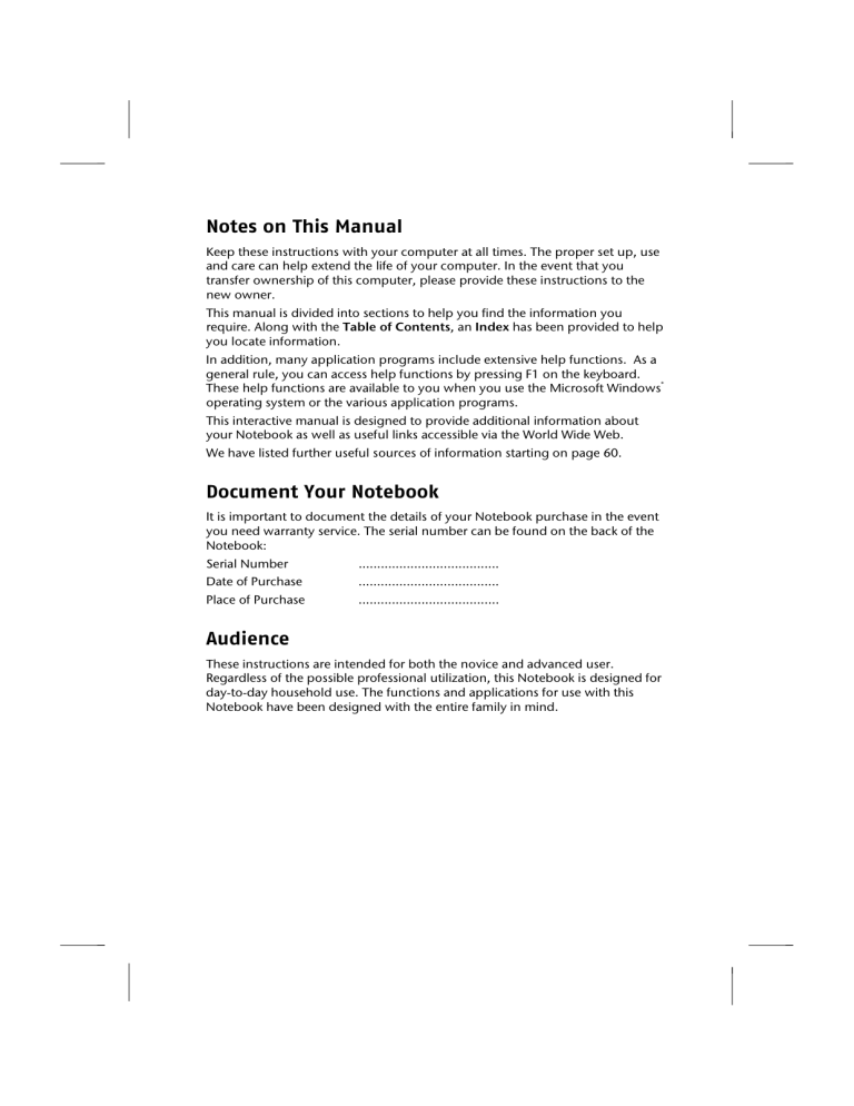 Medion P 661x Series Windows 7 User manual Medion P 661x Series Windows 7 User manual