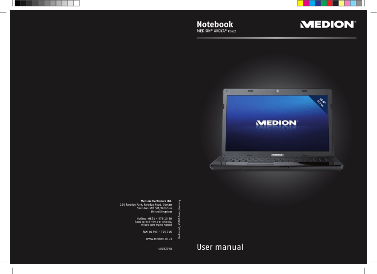 Medion Akoya P 6625 Series User manual Medion Akoya P 6625 Series User manual
