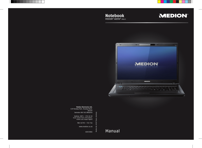 Medion AKOYA P8613 User manual Medion AKOYA P8613 User manual
