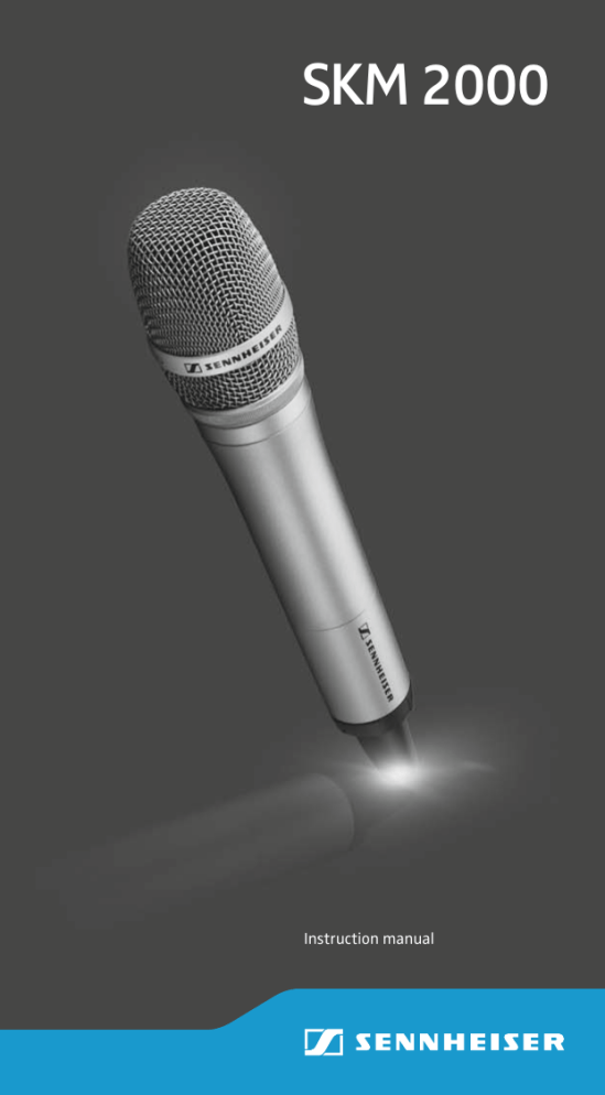 Sennheiser SKM 2000 User manual Sennheiser SKM 2000 User manual