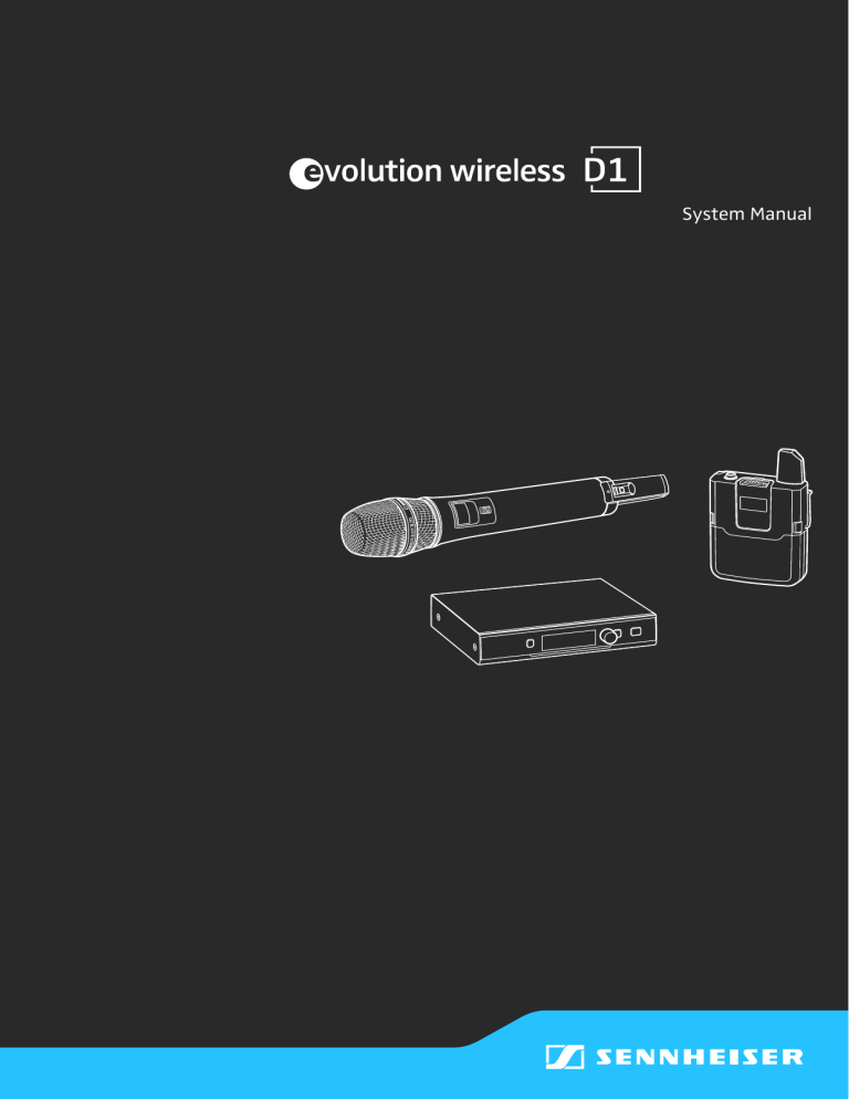 Sennheiser SK D1 User manual Sennheiser SK D1 User manual