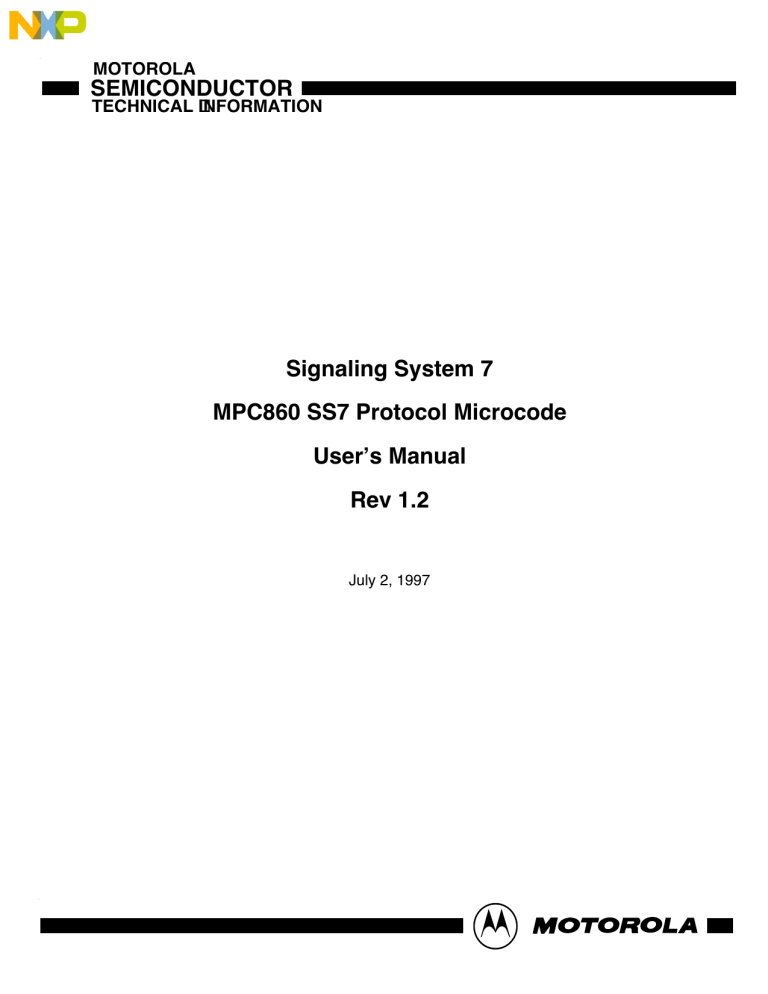 NXP MPC860 User guide NXP MPC860 User guide