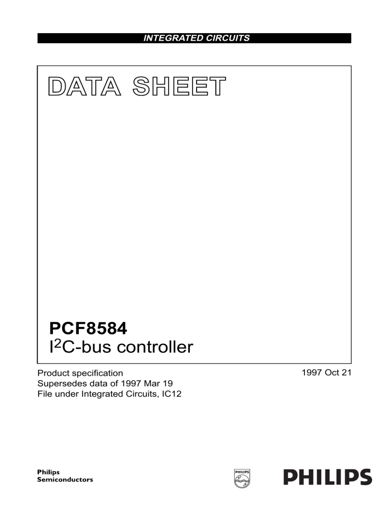 NXP PCF8584P Datasheet NXP PCF8584P Datasheet