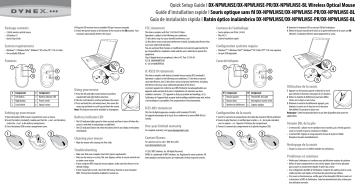 Dynex DX-NPWLMSE Wireless Optical Mouse Quick Setup Guide | Manualzz Dynex DX-NPWLMSE Wireless Optical Mouse Quick Setup Guide | Manualzz