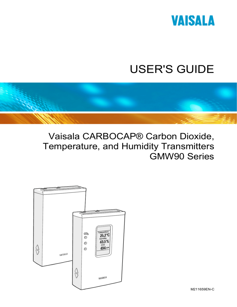 Vaisala GMW90 User manual Vaisala GMW90 User manual