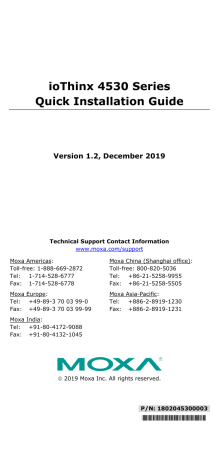 Moxa ioThinx 4530 Series Quick Installation Guide | Manualzz Moxa ioThinx 4530 Series Quick Installation Guide | Manualzz