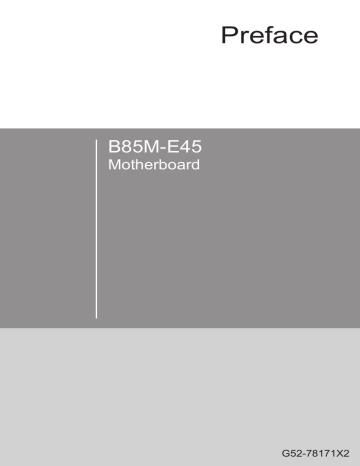 MSI CSM-B85M-E45 motherboard User manual | Manualzz