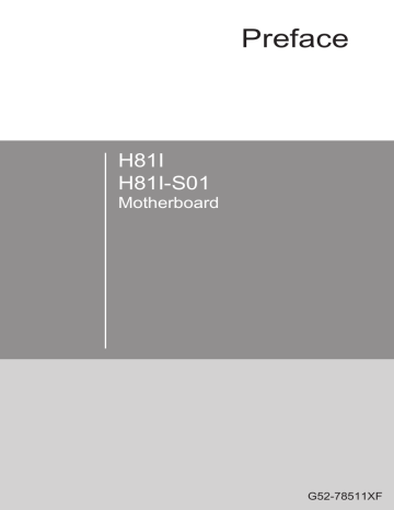 MSI H81I motherboard User manual | Manualzz MSI H81I motherboard User manual | Manualzz