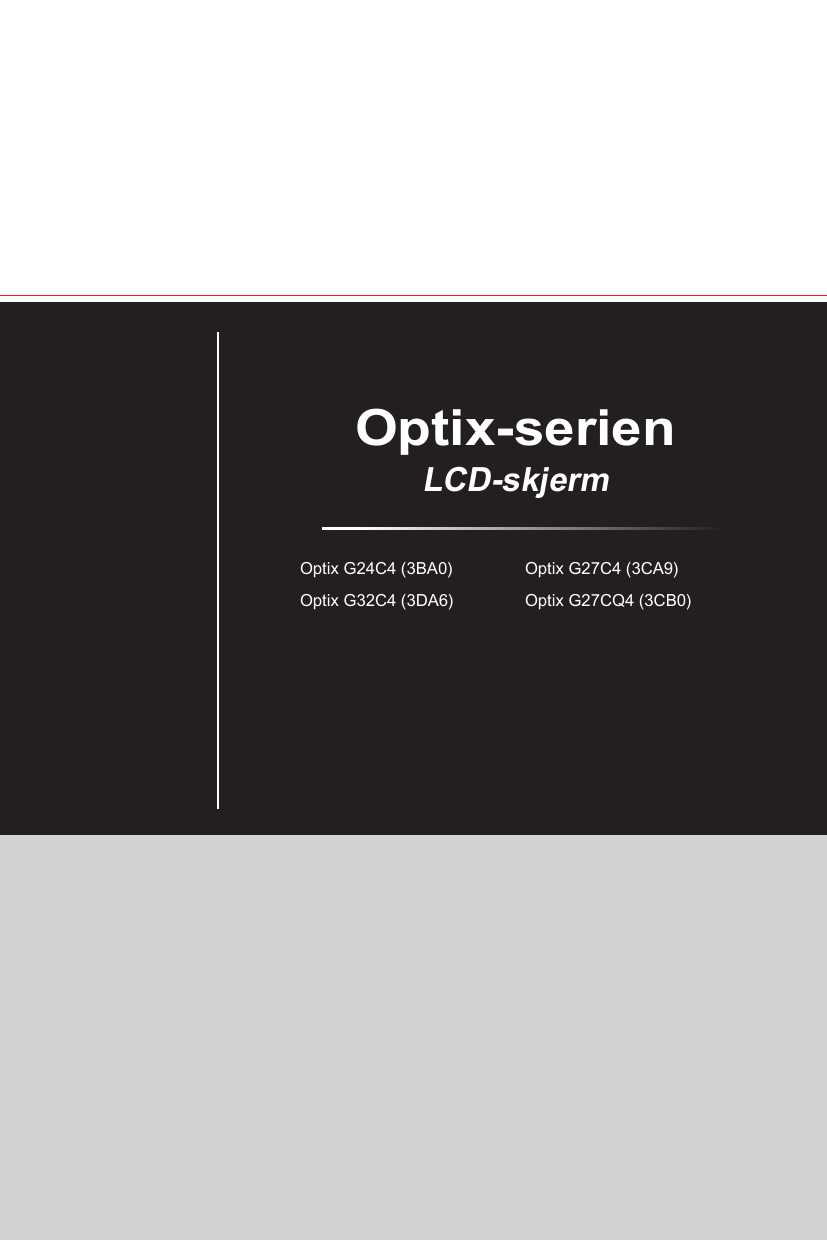 MSI Optix G27C4 monitor Brugermanual | Manualzz MSI Optix G27C4 monitor Brugermanual | Manualzz