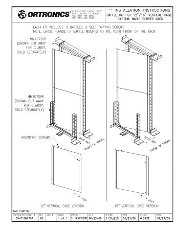 Legrand MM10 Airflow Baffle, for use User manual Legrand MM10 Airflow Baffle, for use User manual