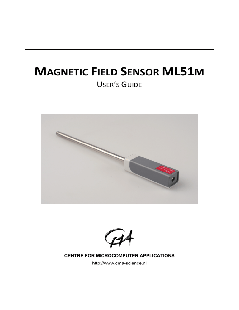 CMA ML51m User guide CMA ML51m User guide