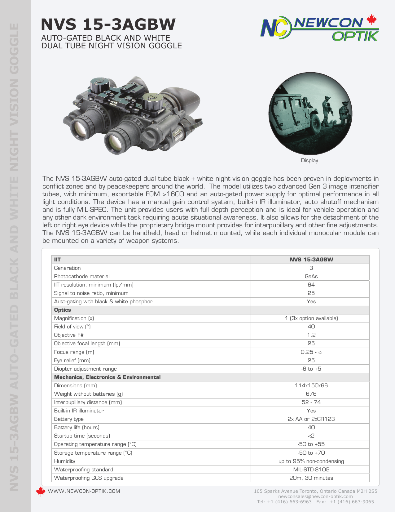 Newcon Optik Nvs Agbw Specification Manualzz Off