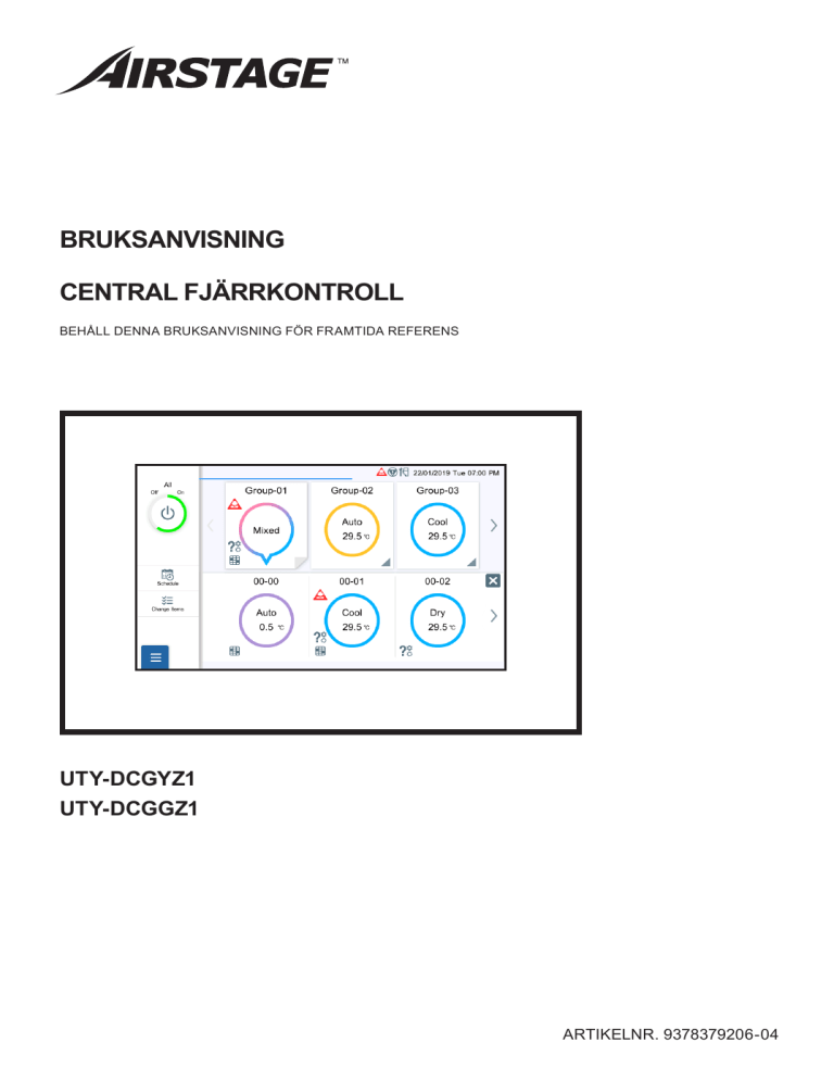 Fujitsu UTY-DCGYZ1, UTY-DCGGZ1 Operating instructions Fujitsu UTY-DCGYZ1, UTY-DCGGZ1 Operating instructions