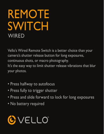 Vello RS-S1II, RS-O3II, RS-P1II, RS-N1II, RS-O1II, RS-N2II, RS-C1II, RS-C2II, RS-F1II, RS-S2II User manual Vello RS-S1II, RS-O3II, RS-P1II, RS-N1II, RS-O1II, RS-N2II, RS-C1II, RS-C2II, RS-F1II, RS-S2II User manual