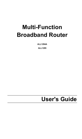 Allnet ALL1295 User guide Allnet ALL1295 User guide