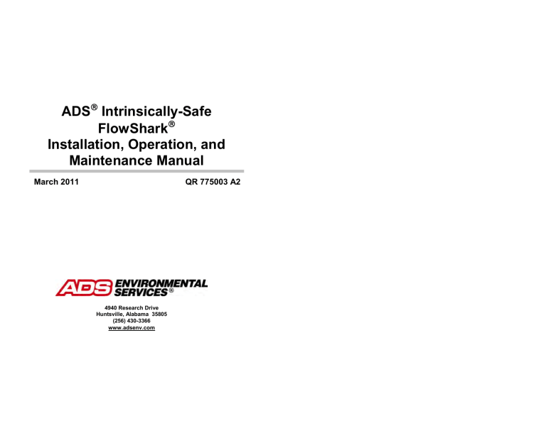 ADS FlowShark User manual ADS FlowShark User manual