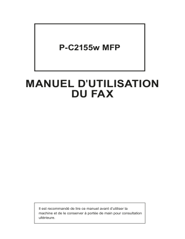 Triumph-Adler P-C2155w MFP Owner's manual Triumph-Adler P-C2155w MFP Owner's manual