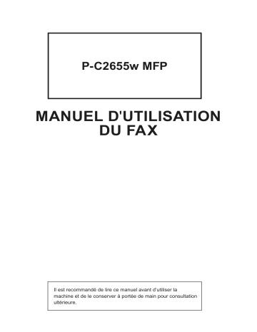 Triumph-Adler P-C2655w MFP Owner's manual Triumph-Adler P-C2655w MFP Owner's manual