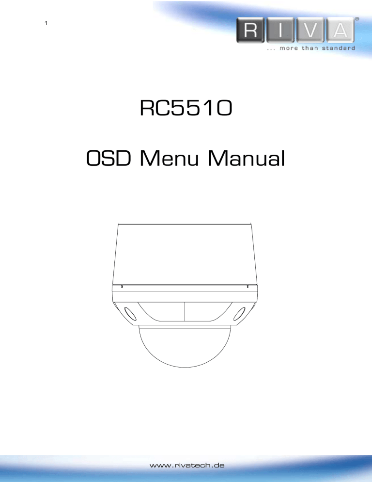 Riva RC5510 User manual Riva RC5510 User manual