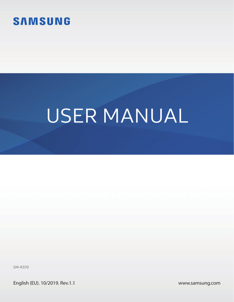 Samsung SM-R370, Galaxy FIT E Smart Watch User manual Samsung SM-R370, Galaxy FIT E Smart Watch User manual