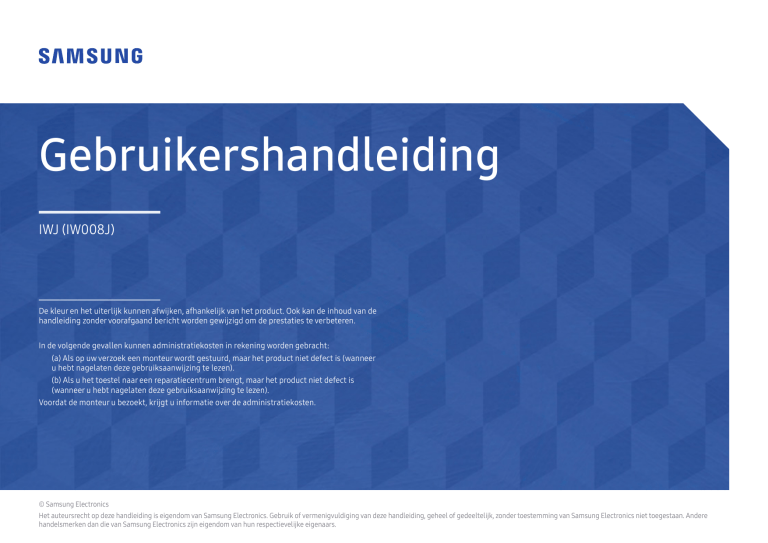 Samsung IW012J, IW008J, IW016J, IW008J-R User manual Samsung IW012J, IW008J, IW016J, IW008J-R User manual