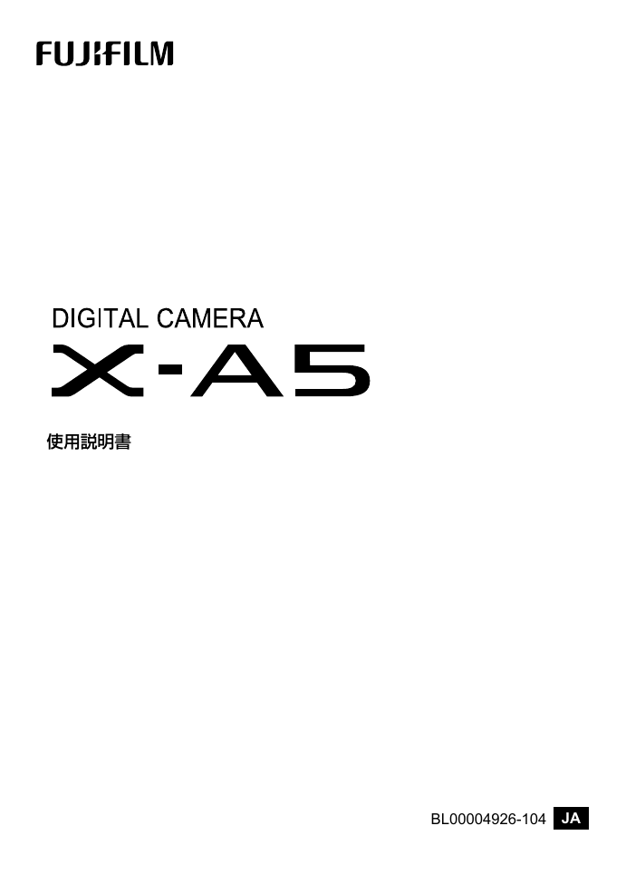 Fujifilm X-A5 Owner's manual Fujifilm X-A5 Owner's manual
