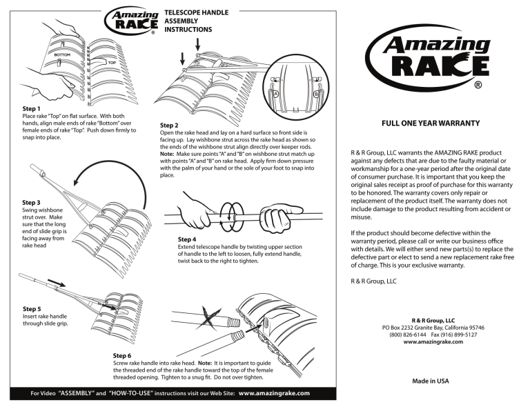 Amazing Rake RK-31010, RK-31000, RK-31020 Operating instructions Amazing Rake RK-31010, RK-31000, RK-31020 Operating instructions