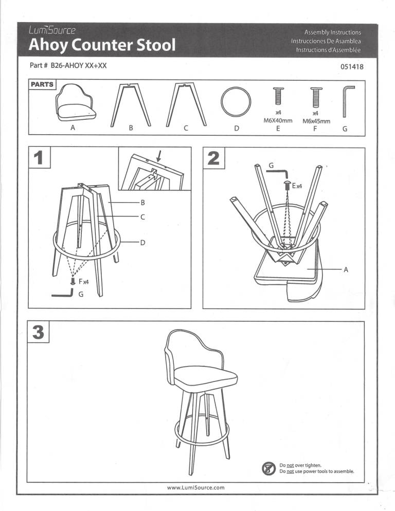 LumiSource B26-AHOY WL GY, B26-AHOY WL+BK Installation guide LumiSource B26-AHOY WL GY, B26-AHOY WL+BK Installation guide