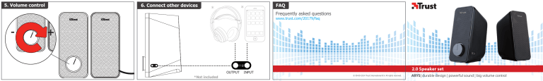 Trust ARYS 2.0 SPEAKER SET (20179) User manual Trust ARYS 2.0 SPEAKER SET (20179) User manual