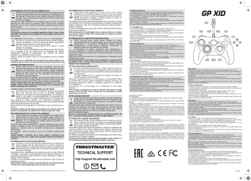 Thrustmaster Thrustmaster GP XID White GP XID (2960740) User manual Thrustmaster Thrustmaster GP XID White GP XID (2960740) User manual