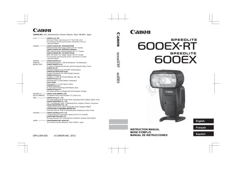 Canon 5296B002 User manual Canon 5296B002 User manual