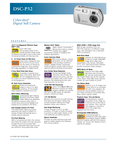 Sony DSC-P32 User manual Sony DSC-P32 User manual