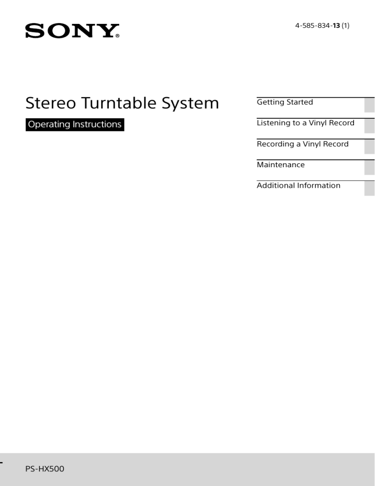Sony PSHX500 User guide Sony PSHX500 User guide