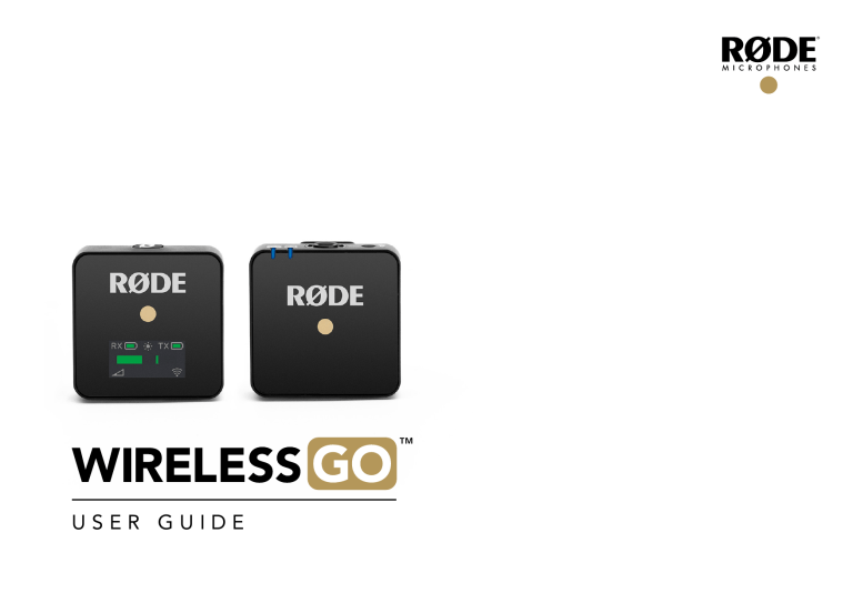 Rode WIGO, Wireless GO User guide Rode WIGO, Wireless GO User guide