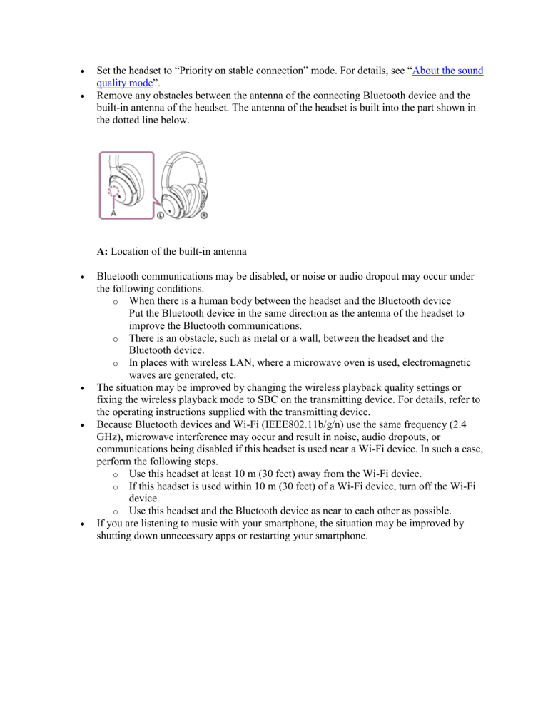 Sony WH1000XM3/B User guide Sony WH1000XM3/B User guide