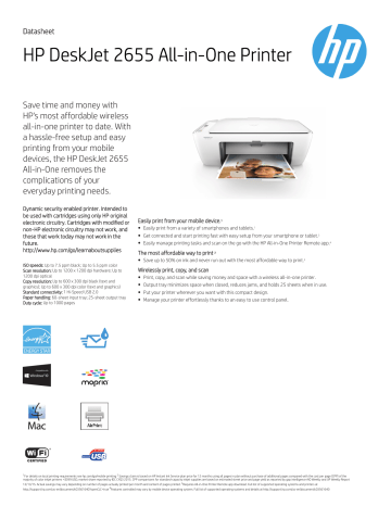 HP 2655 Specification HP 2655 Specification