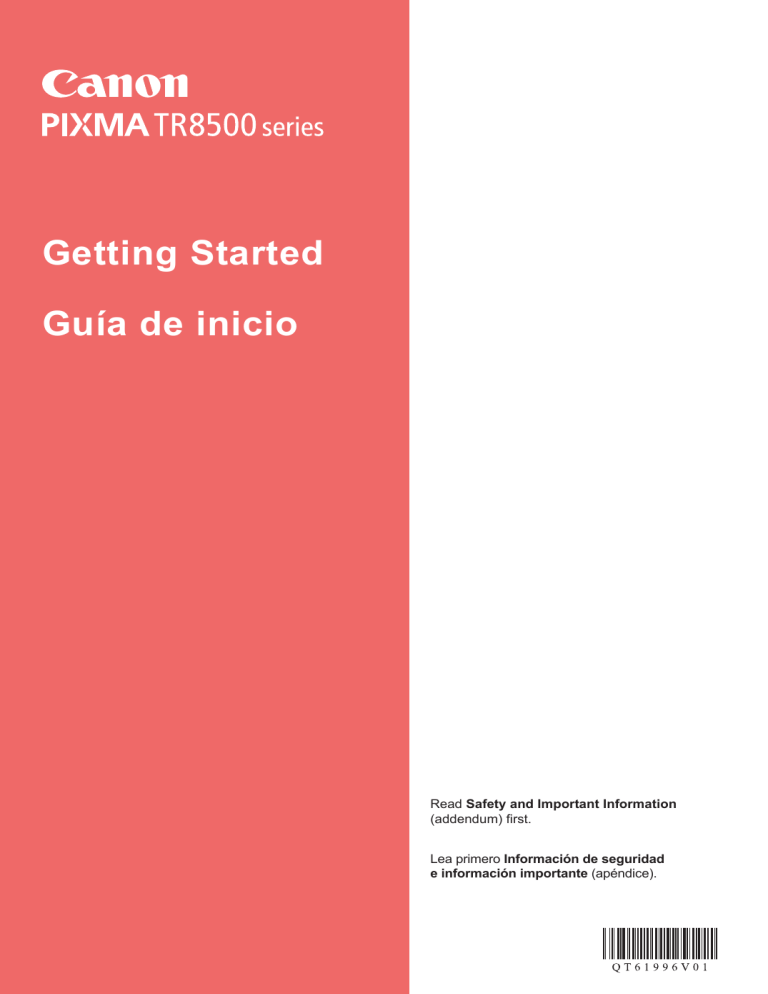 Canon PIXMA TR8520, 2233C002 Owner's manual Canon PIXMA TR8520, 2233C002 Owner's manual