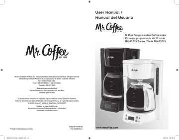 Mr Coffee Bvmc Evx Rb Coffee Machine User Manual Manualzz