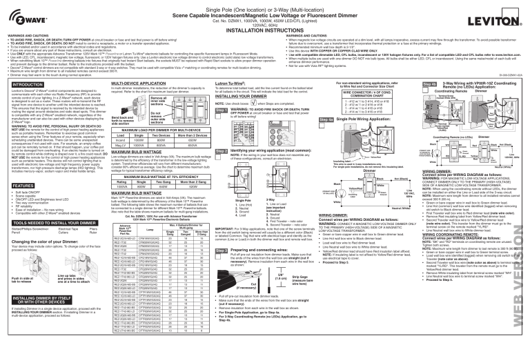 Leviton DDMX1-BLZ User manual Leviton DDMX1-BLZ User manual