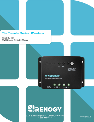 Renogy Wanderer 30A, KIT-STARTER-100D User manual Renogy Wanderer 30A, KIT-STARTER-100D User manual