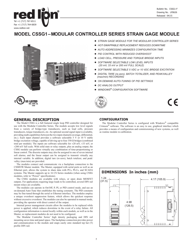red lion CSSG1 User manual red lion CSSG1 User manual