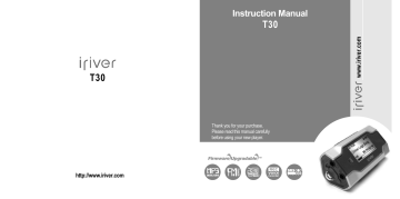 iRiver T30 User manual | Manualzz