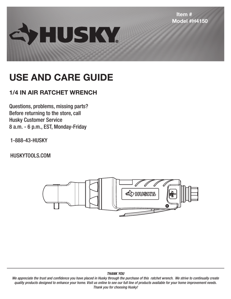 Husky H4150 User manual Husky H4150 User manual
